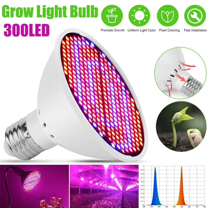 E27 300 LED Grow Light Bulb