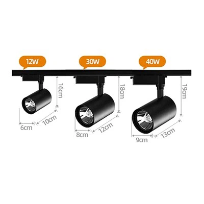 3-Fargezoombar LED-sporbelysning