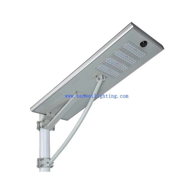 50W All In One Outdoor Solar Powered Led Street Lights with Solar Panel