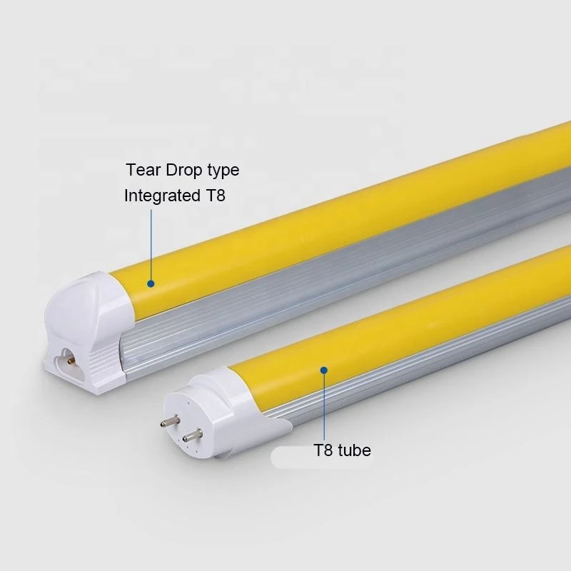 UV Free Yellow Cover LED Tube Lighting UV Free Yellow Cover LED Tube Lighting